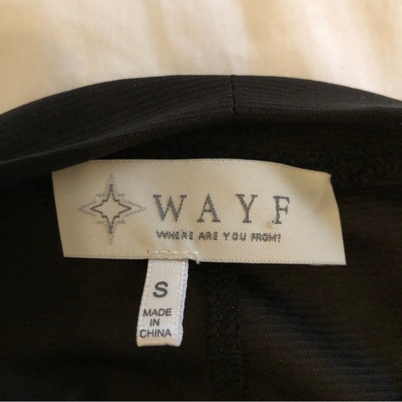 WAYF sheer black puff sleeve top. Size S. - Picture 4 of 6